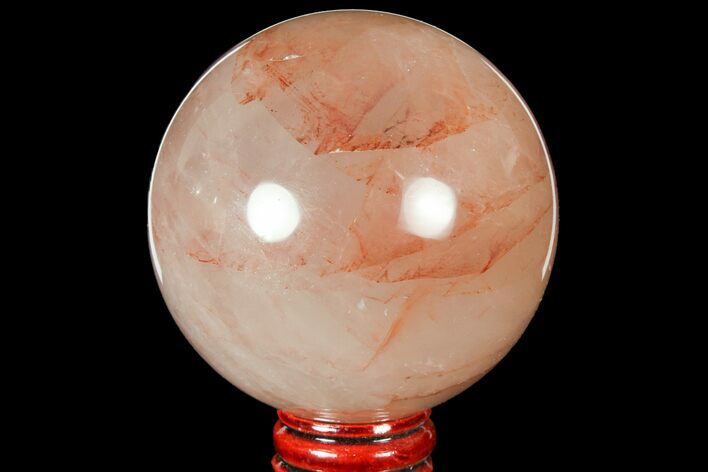Polished Hematoid (Harlequin) Quartz Sphere - Madagascar #121629